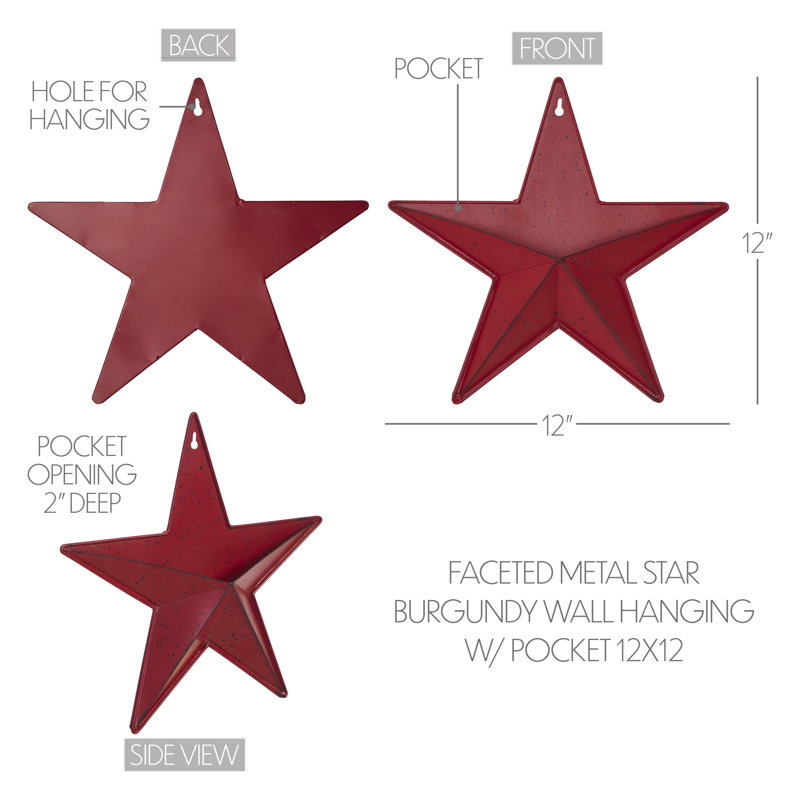 Festive Finds Wall Decor Metal, Burgundy