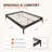 Camila Modern Acacia Solid Wood Platform Bed Frame, Exclusive Curved Bed Legs, No Headboard, 800lbs Heavy Duty Capacity, No Box Spring Needed, Queen, Mocha-30794813-23215238