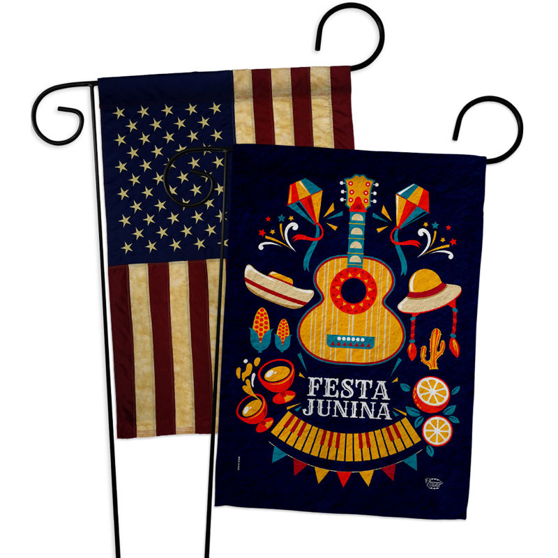 Drapeau de jardin en polyester 2 côtés 1 pi 5 po x 1 pi
