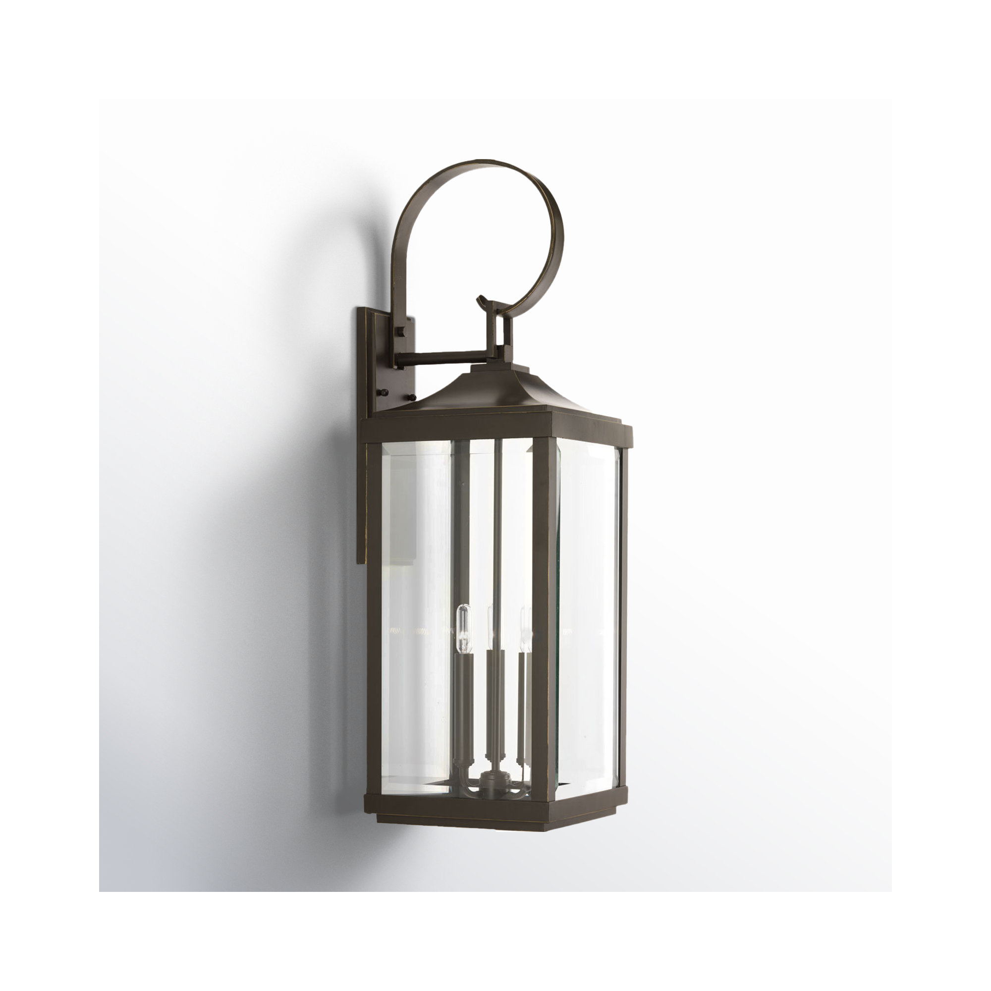 Crawley 3 Light Outdoor Wall Light, Antique Bronze