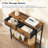 Narrow Console Table With 2 Fabric Drawers Entryway Table With 2 Tier Storage  Thin Sofa Table Side Table For Living Room Hallway Rustic BF71XG01