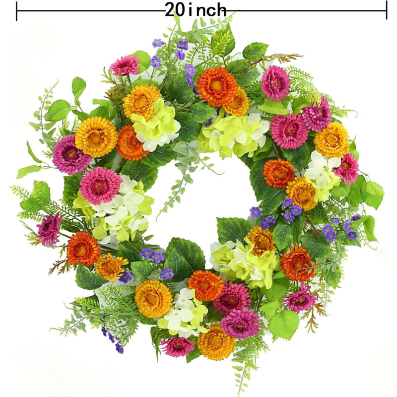 Couronne en fausse marguerite de 20 po