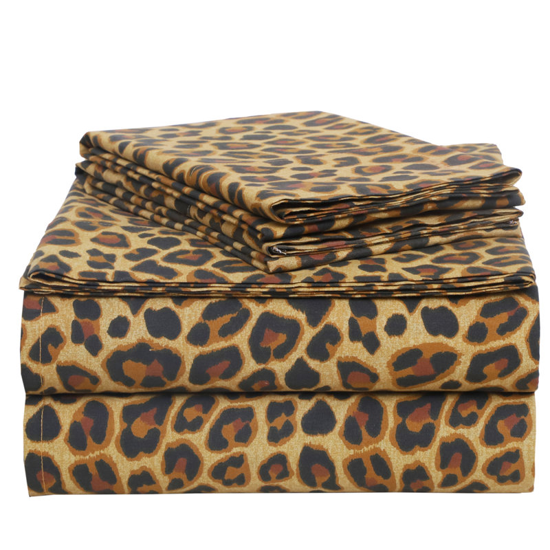 Ensemble de draps 100% coton 144 fils, Grand, Brun