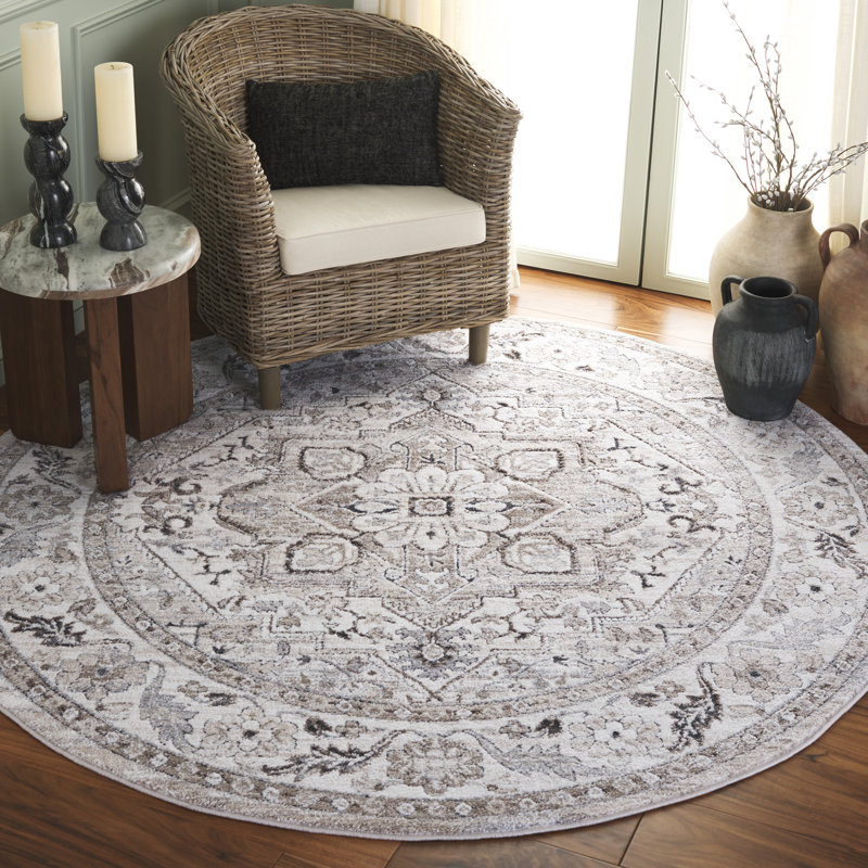 Alexius Opal Performance Oriental Rug, Round 6'7"