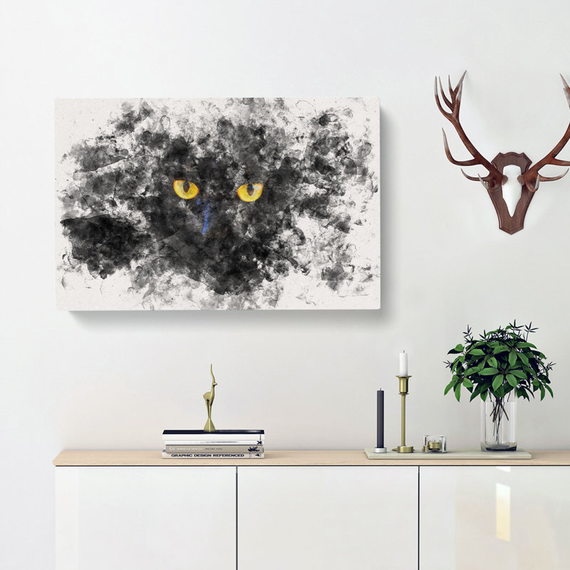Eyes Of A Cat - Wrapped Canvas, 40cm H x 60cm W x 4cm D