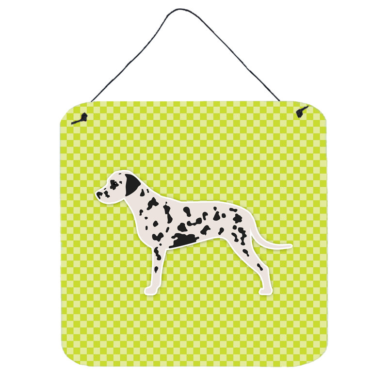 Décoration murale damier dalmatien, Vert