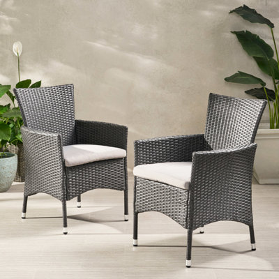 Paire de 2 chaises de salle à manger, grises et modernes, pour la réception et le salon, P 22,56 po x l 24,64 po, H 33,08 po, 15,36 lb, P 36,25 po, l 21,75 po, H 2 po