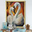 Décoration murale cubique cygne Sonata I - cygnes animaux-97170502-97170509