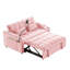 Fauteuil inclinable polyvalent à double siège pliable, canapé-lit confortable en velours avec poches latérales, port USB, support pour téléphone pivotant, cendrier et dossier réglable-1077022820-1077022821