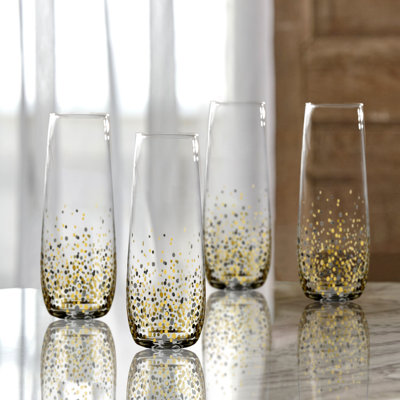 Confetti 10 oz. Glass Flute