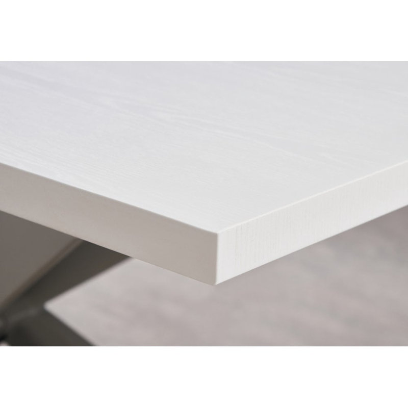 Anisur Dining Table, White, Grey