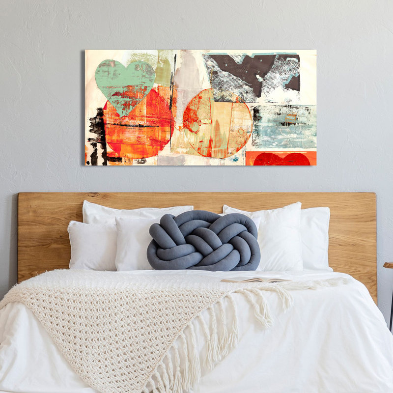 2PW6183 Pop Love #1 by Peter Winkel - Wrapped Canvas Painting, 35cm H x 70cm W x 4cm D