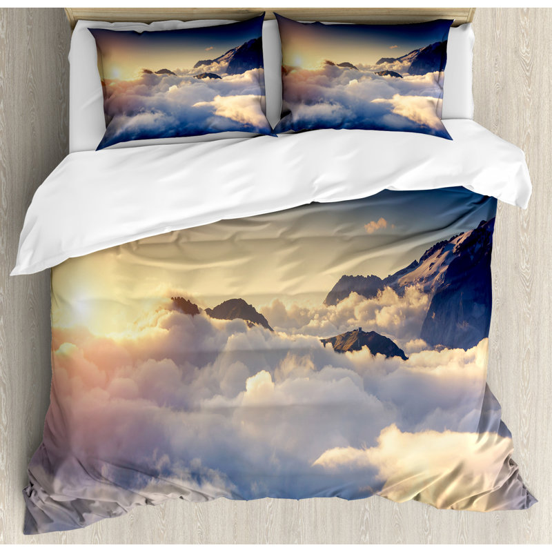 Modern & Contemporary Polyester Duvet Cover, Queen Duvet Cover + 2 Standard Shams