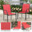 8-Person Round Patio Dining Set with 60" Dining Table and 8 Stackable PVC-coated polyester Chairs-762524939