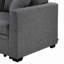 Canapé modulaire 76,5 po en mélange de lin avec lit escamotable et rangement pour chaise longue-1354770387