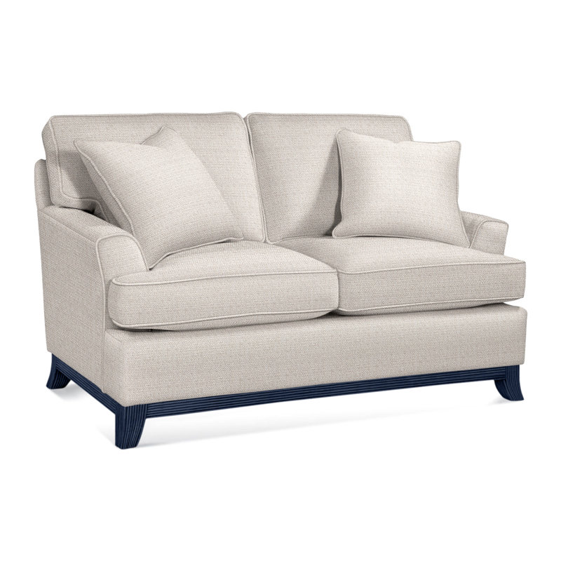 Oaks Way Loveseat, White Textured Performance; 0865-91, Havana Finish