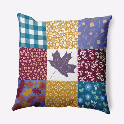 Floral Reversible Throw Pillow