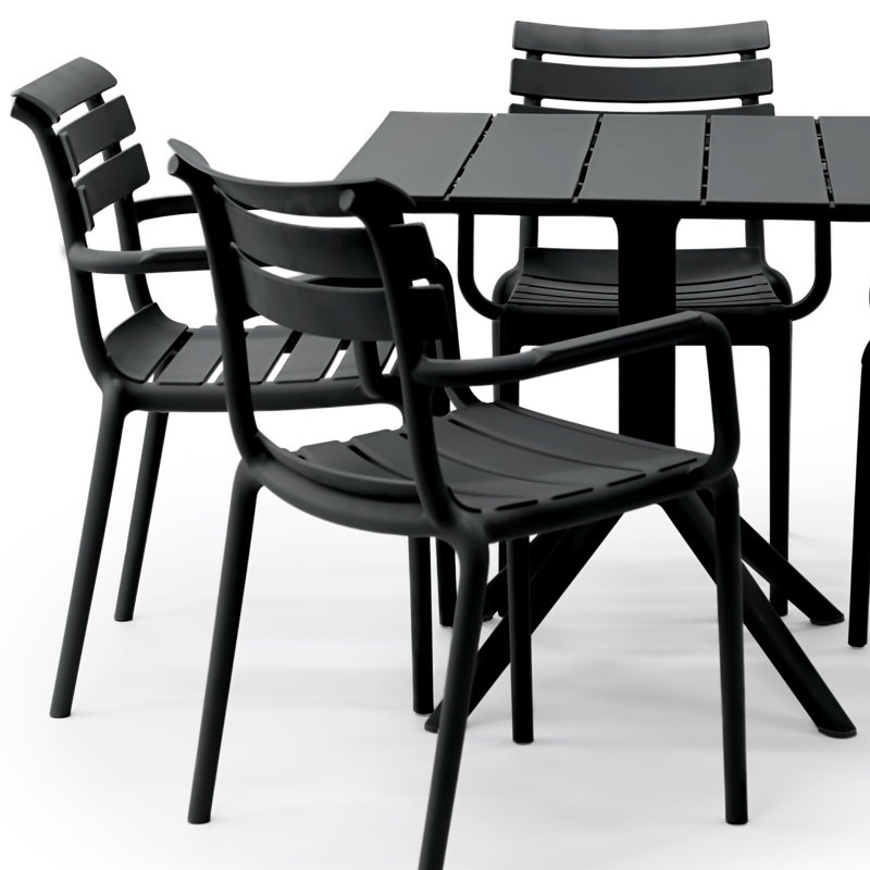 Centreville 4 Person Dining Set, Balck