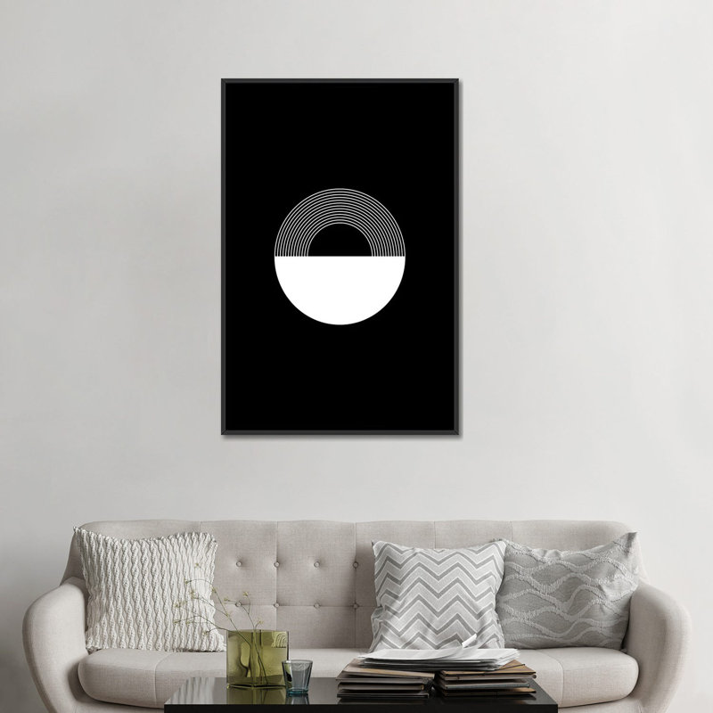 «Moonrise», reproduction d'impression sur toile, H 26 po x l 18 po x P 1,5 po, Toile avec cadre noir, Pas de tapis