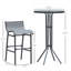 Ensemble bistro 3 pièces pour 2 personnes, table de pub ronde avec 2 chaises de bar au design confortable et robuste, gris anthracite