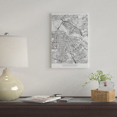 " Amsterdam Minimal Urban Blueprint Map " by Hubert Roguski