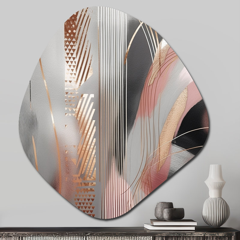 Jolie - Art mural transitionnel asymétrique de formes modernes abstraites, sculpture murale en métal de forme irrégulière