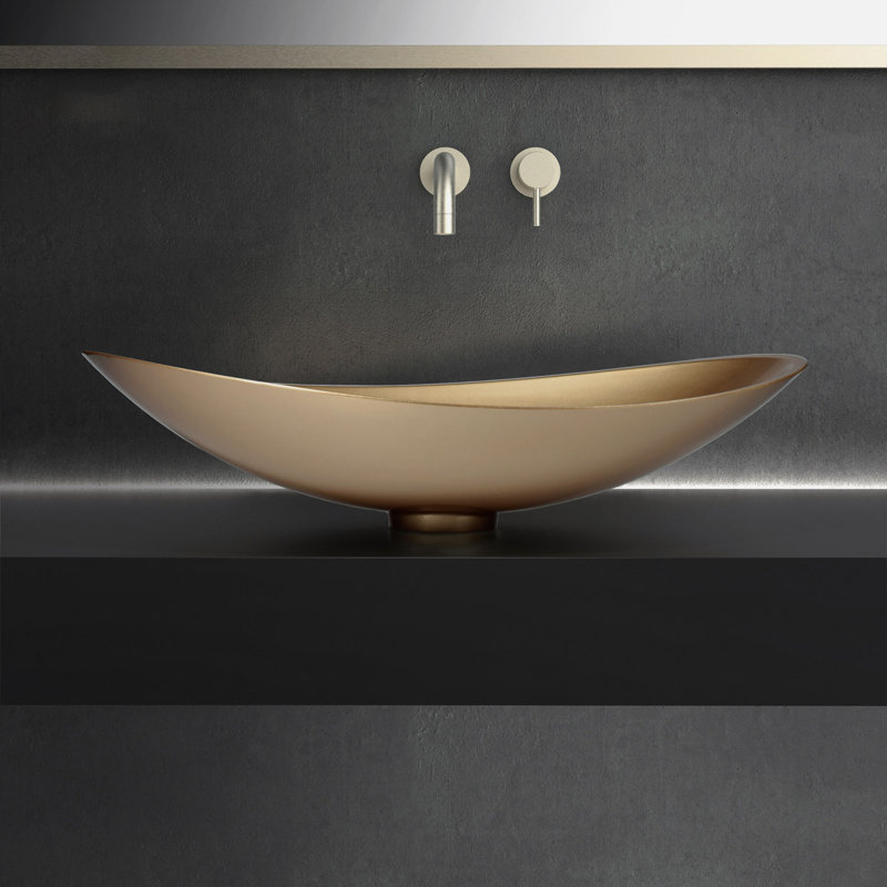 Milano 25.6'' L Bathroom Sink, Champagne Starlight