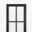 Metal Frame With Glass Barn Door