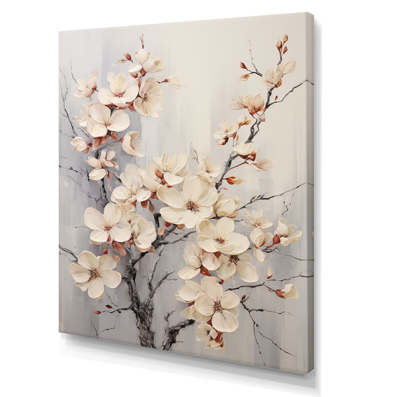 Cornouiller blanc Blossom Escape VII - reproduction, H 32 po x l 16 po x P 1 po, Toile tendue