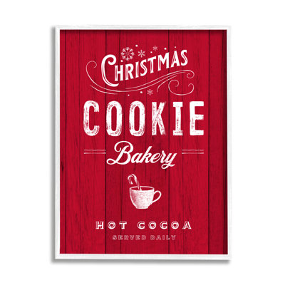 «Christmas Cookie Bakery Holiday», affiche sur plaque de cacao festive par Nina Pierce