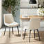 Chaise rembourrée moderne avec dossier capitonné et pieds en métal pour la salle à manger de cuisine-890027955
