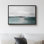 «Minimal Landscape IDEA4WALL», reproduction d'art sur toile encadrée, sarcelle, noir, gris, grunge, océan, paysage, formes abstraites, illustrations, art moderne, éléments décoratifs colorés pour le salon, la chambre à coucher, le bureau, impress
