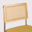Chaise d'appoint en porte-à-faux avec dossier en rotin de canne et structure en acier-340965874