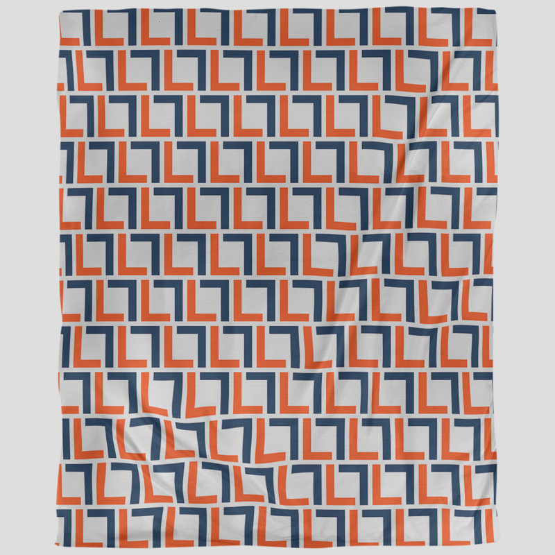 Housse de couette simple, Polyester brossé, Housse de couette simple TG, Blanc / orange / bleu