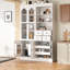 Grand garde-manger autoportant avec 4 tiroirs et tablettes coulissantes, blanc-1810931012