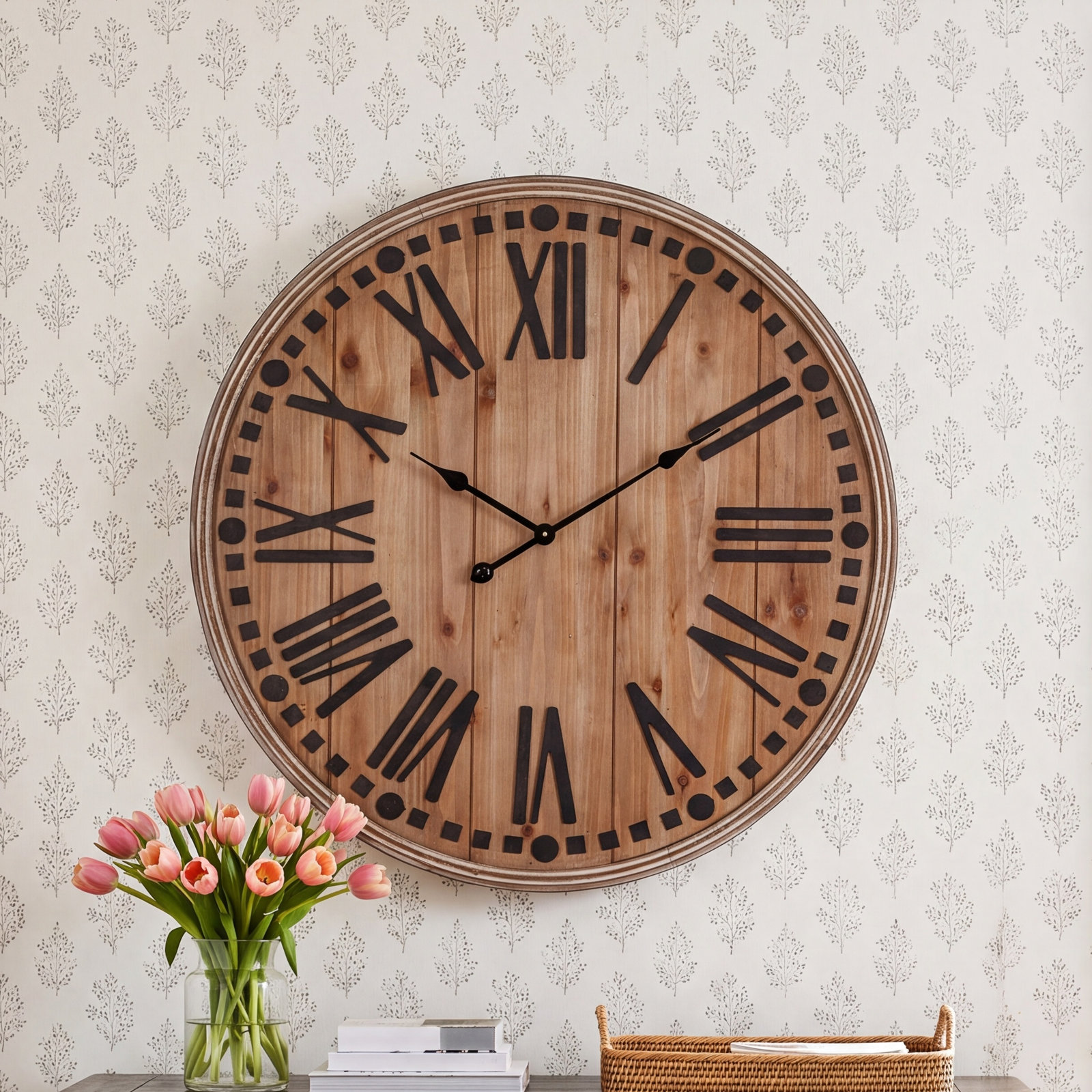 32" Wood Wall Clock