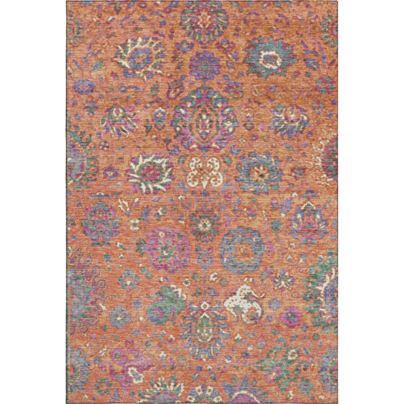 Premium Machine Washable Ariel Global Rug, Rectangle 8' x 10'