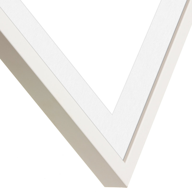 Capullo Wood Picture Frame - Set of 5 with Mat, White