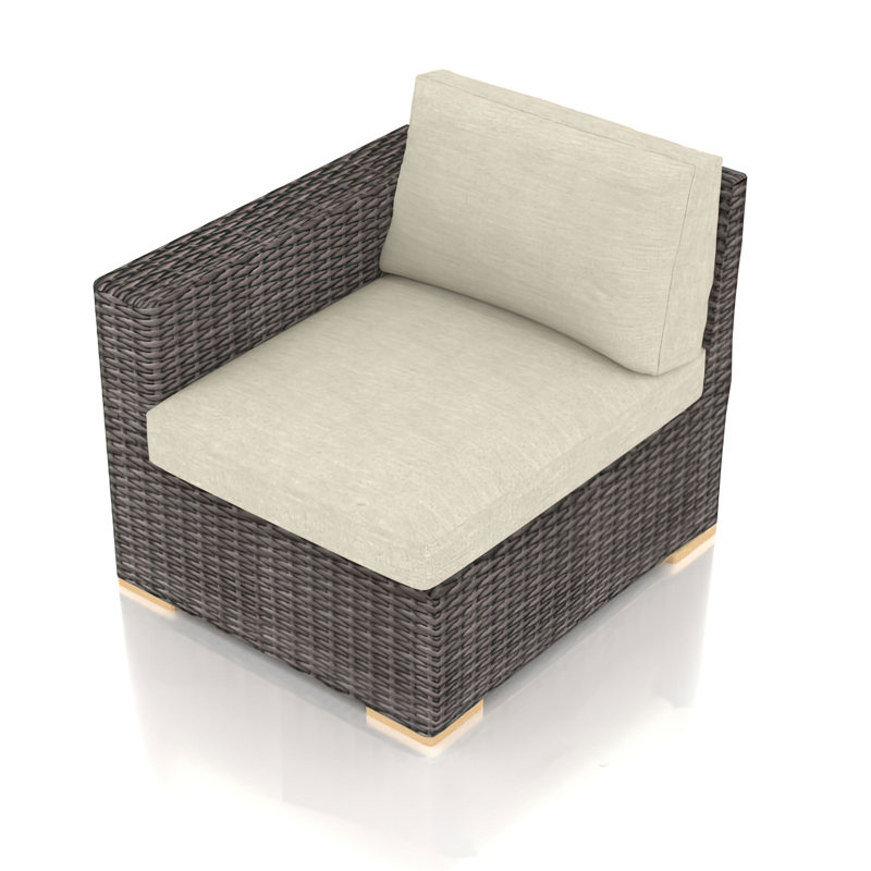 Dune Outdoor One Arm Lounge Chair, Canvas Flax Sunbrella® Canvas