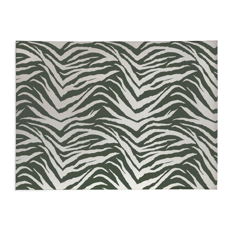 Tapis de bureau Zebra Patch, L 5 pi x L 3 pi, Chimichurri