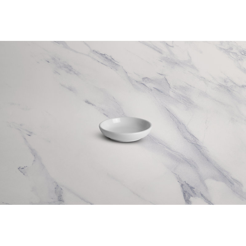 MINIATURE Premium Porcelain Deep Round Plate, 3.7"