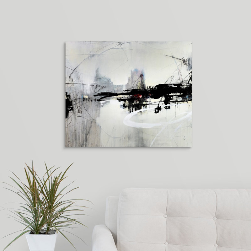 « distante harbor », peinture sur toile, H 20 po x l 24 po x p 1,25 po, Toile tendue
