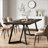 Rectangular Dining Table with Heavy-Duty Metal Frame
