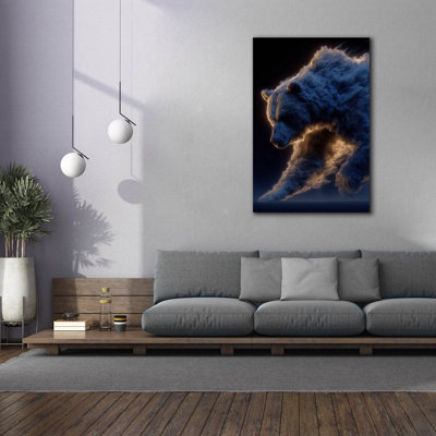  «Moonlight Bear 2» par Ann Klee, art mural sur toile, 40 po x 60 po