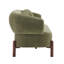 Canapé 3 places incurvé moderne Orenzo de 195 cm de large en polyester, avec coussins ronds capitonnés et pieds en bois de bouleau-134972645