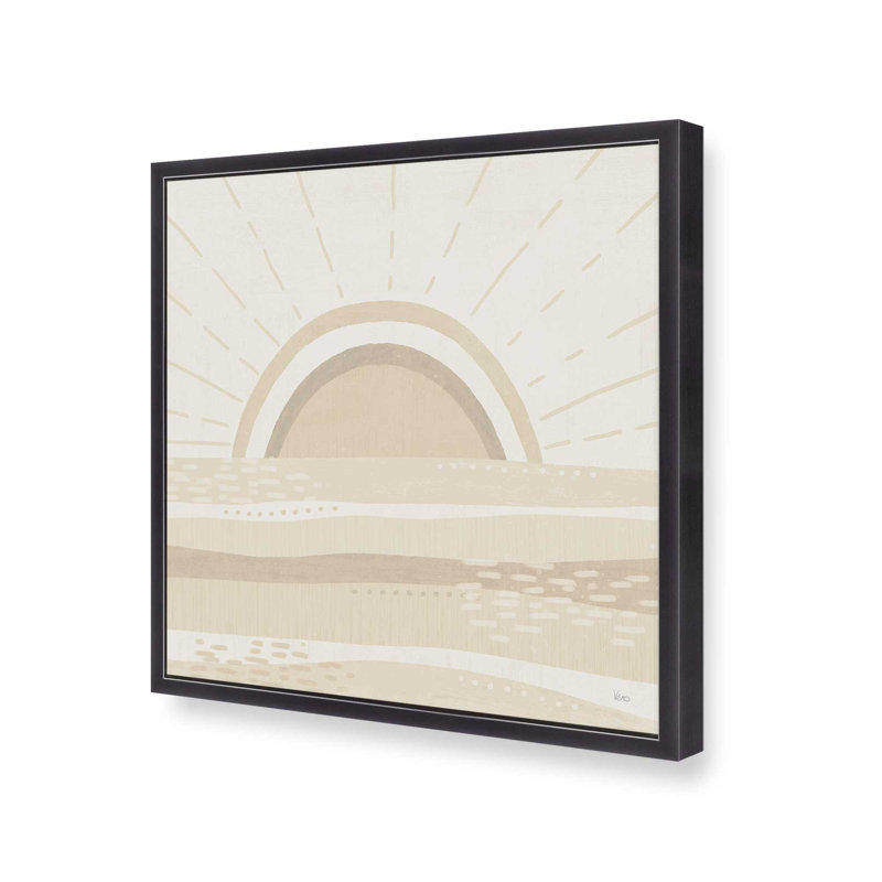 Sandy Sunrise, reproduction sur toile, Cadre de coin ouvert en zinc patiné, H 13,75 po x l 13,75 po