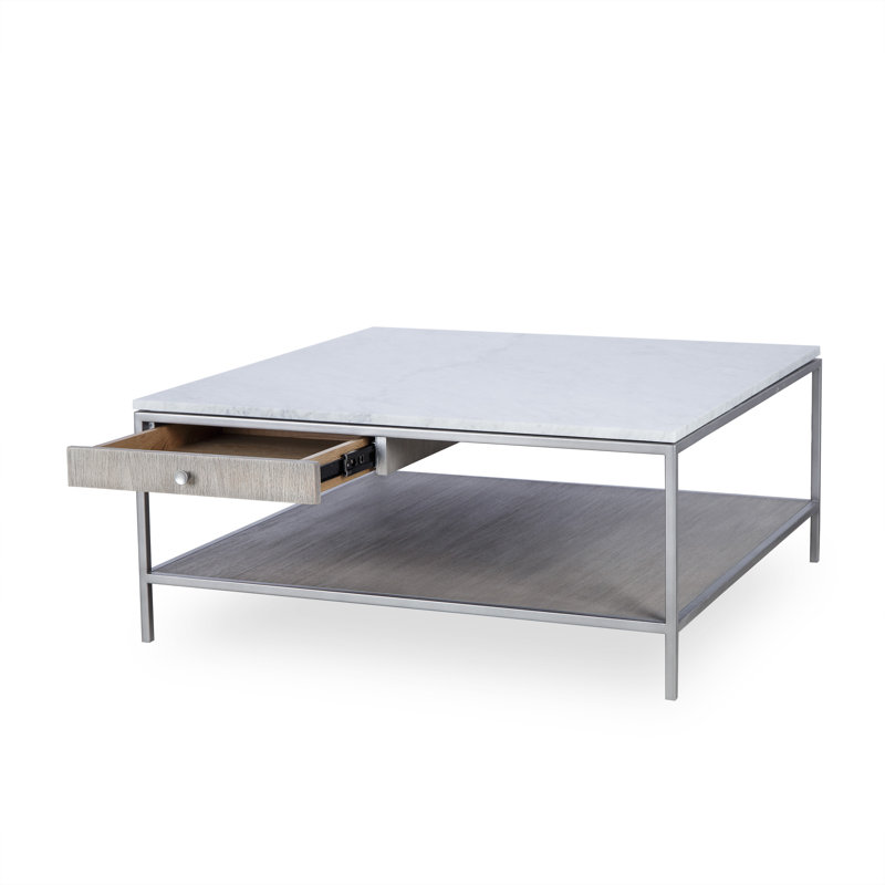 Table basse avec rangement Abreia, H 16 po x l 36 po x P 36 po