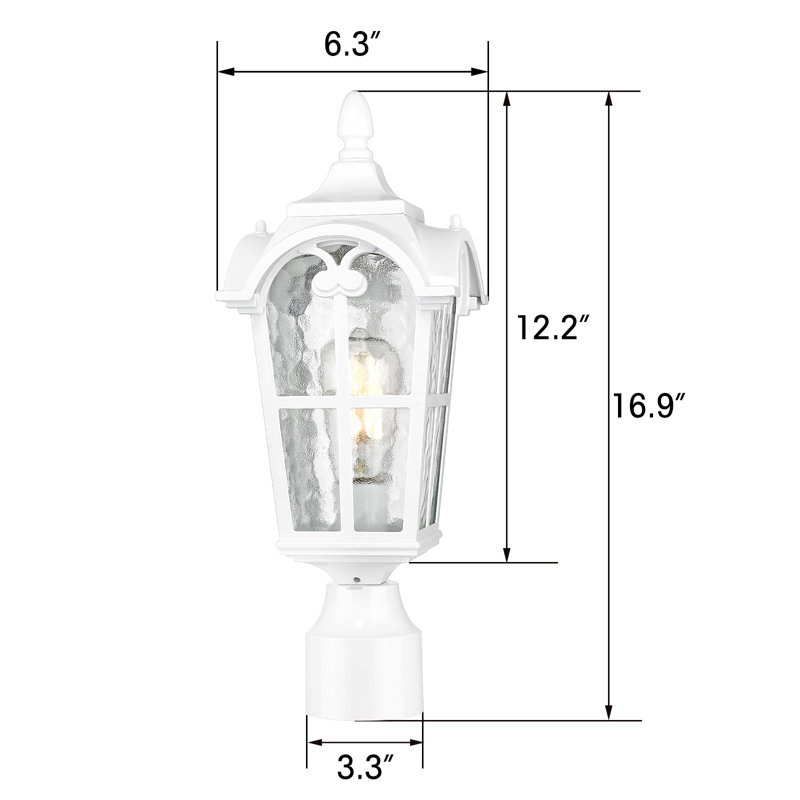 Tête de lanterne en verre 17 po