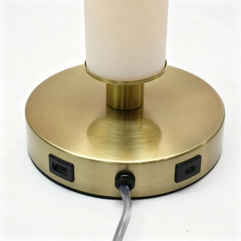Lampe de bureau Dimamble avec charge USB, poteau en marbre