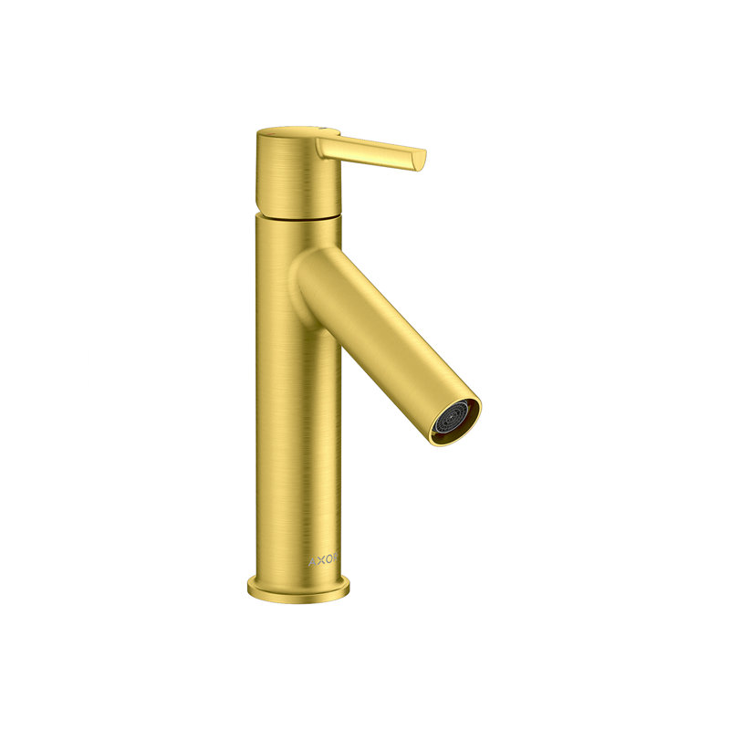Starck Single Hole Bathroom Faucet, Brushed Gold Optic